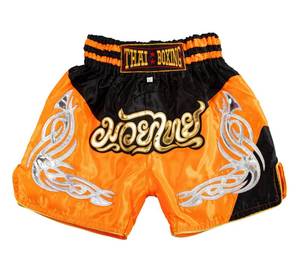 lot 477 image: MUAY NATION Muay Thai Shorts for Kids (2 Years - 12 Years) Girls Boys Boxing Trunks for Kickboxing MMA Youth Martial Arts (US, Age, 9 Years, 12 Years, PRM OrangeBlack)