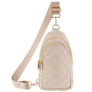 lot 484 image: Ahdoma Sling Bag for Women Quilted Crossbody Bags for Women Fanny Pack Backpack Puffer Puffy Belt Bum Bag Chest Purse for Casual Travel Hiking - Retail $8