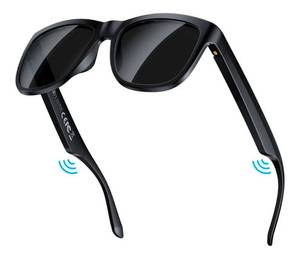 lot 521 image: Smart Bluetooth Glasses,Built-in Mic & Speakers,Smart Wireless Headphone Sunglasses for Men and Women,AthleticOutdoor UV Protection and Voice Control,Unisex(Black) - Retail $0
