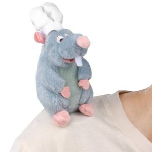 lot 523 image: Rat Plush Toy Shoulder Riding Magnet Toy Chef 6 inch - Retail $18