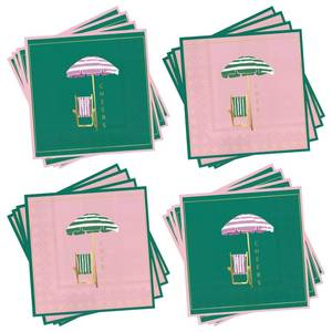 lot 524 image: LemonSecret 100 PCS Palm Beach Party Napkins Bulk - Disposable Umbrella Cheers Paper Cocktail Napkin for Spring Summer Bachelorette Bridal Shower Birthday - Retail $16