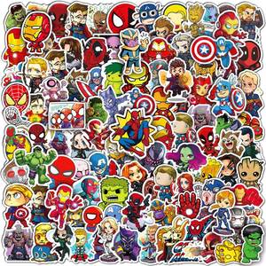 lot 553 image: 200PCS Cool Character Stickers for Water Bottles Skateboard Luggage Laptop Bumper Waterproof Vinyl Stickers Bulk for Boys Teens Adults - Retail $10