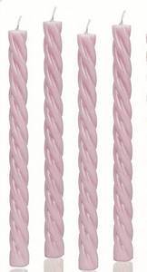 lot 554 image: Pink Spiral Taper Candles 10 Inch, 4 Pack Unscented Dripless Long Burning Candlesticks for Wedding, Quinceanera, Baby Shower & Party Decor (Blush Pink) - Retail $20