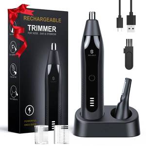 lot 560 image: Selouj Ear and Nose Hair Trimmer for Men, 2026 Professional Painless USB Rechargeable Eyebrow & Facial Electric Hair Trimmer for Men Women, Powerful Motor, Dual Edge Blades, IPX7 Waterproof Easy Clean - Retail $24