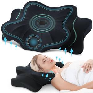 lot 562 image: DONAMA Cervical Pillow for Neck and Shoulder Pain Relief, Cooling Contour Memory Foam Pillow, Dual-Height Ergonomic Neck Support Pillow for Side Back Stomach Sleepers with Removable Pillowcase - Retail $41