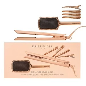 lot 3459 image: Kristin Ess Hair Signature Styling Set 3-in-1 Ceramic Flat Iron