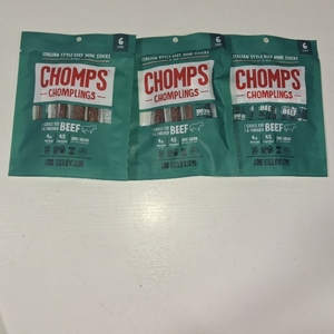 lot 3466 image: 3 Packs CHOMPLINGS Italian-Style Beef Sticks - 6ct0.5oz