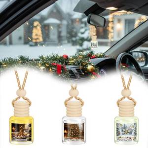 lot 3468 image: 3 Boxes Leelosp 3 Packs Christmas Car Air Freshener Hanging Car Air Freshener Diffuser, Gingerbread, Christmas Tree, Snowflakes Essential Oil Diffuser for Women Men Driver Gifts Accessories Stocking Stuffers