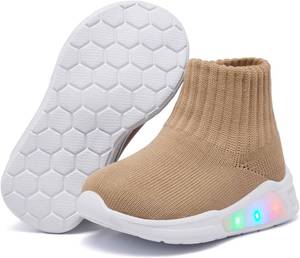 lot 3477 image: MORENDL Toddler Light Up Walking Shoes Baby Non-Slip Sock Shoes Toddler Slip On Sneakers Boys & Girls