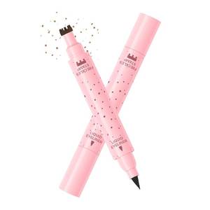lot 3478 image: KYDA Freckle Liquid Eyeliner Pen, 2 in 1 Freckles Stamp and Black Liquid Eyeliner, Waterproof and Long lasting Soft Dot Spot Pen Realistic Fake Freckles for Natural Lifelike Sun-kissed Makeup-LIGHT