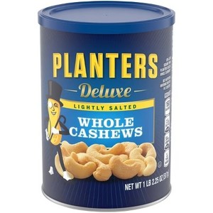 lot 3508 image: Planters Deluxe Whole Cashews - Lightly Salted 18.25oz