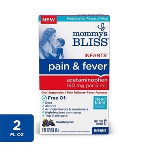 lot 3564 image: Mommys Bliss Infant Pain & Fever Acetaminophen - 2 fl oz
