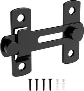 lot 3569 image: 180 Degree Matte Black Bifold Latch Flip Sliding Barn Door Latches, Gate Latch for Barn Door, Sliding Door, Pet Door, Garage, Bathroom, Window, Outdoor
