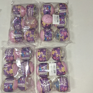 lot 3579 image: 4 Pack of 6 RAINBOW PONIES BUILDING BLOCKS UNICORN EGG TOYS