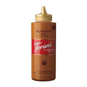 lot 3613 image: Torani Puremade Sauce, Pumpkin Pie, Squeeze Bottle, 16.5 Ounces - Four Bottles