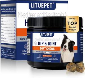 lot 3798 image: LOT OF TWO -&nbsp Hip &amp Joint Supplement for Dogs - Advanced Glucosamine MSM Chondroitin with Turmeric - 10-in-1 Veterinarian Formulated Joint Pain Relief for Large Breed Senior Dogs - 60 Tablets