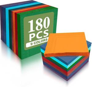 lot 3810 image: LOT OF THREE - 180 Count Cocktail Napkins, 9 Colors Napkin Disposable Paper, 2-Ply Beverage Napkins 5 x 5 Inches Party Napkins Dessert Napkins for Party, Wedding, Dinner, Birthday, Anniversary, Festival (DarkColor)