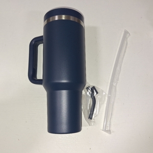 lot 3819 image: 40 oz Tumbler with Handle and Straw - Insulated Stainless Steel Travel Mug, Cup Holder Friendly Water Bottle Extra Large Double Wall Coffee Thermos,Dishwasher Safe,BPA Free