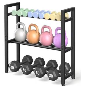 Dumbbell Rack Stand Only, Weight Rack for Home Gym, Heavy-Duty Kettlebell Rack, 3 Tier