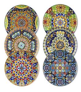 lot 4049 image: vancasso Dinner Plates Set of 6-10.5 Inch Ceramic Plates,