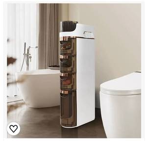 lot 4067 image: BGYMF 4-Tier Slim Bathroom Storage Cabinet, Slim Cabinet