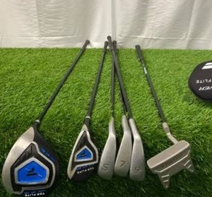 lot 4135 image: RH Top Flite Junior Set #5, 7,   Driver, Putter  Top Flite Steel Uniflex Shaft