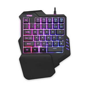 lot 4155 image: RedThunder One Handed Gaming Keyboard RGB Backlit 35 Keys Portable Mini Gaming Keypad Ergonomic Game Controller for PC Gamer