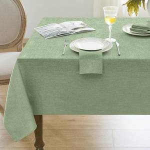 lot 4186 image: Softalker Sage Green Table Cloth Rectangle 70x52 Inch Linen Textured Outdoor Tablecloths Stain and Wrinkle Resistant Decorative Small Dining Table Cover Waterproof for Summer,Party,Birthday,Coffee