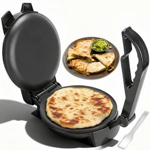 lot 4210 image: FineMade Compact Roti Maker, 8 Electric Tortilla Maker Machine, Maquina Para Hacer Tortillas, Crepe Maker,Electric Tortilla Press, Prensa Para Tortillas, Black