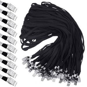 lot 4222 image: Hoolerry 300 Pcs Lanyards Clips Bulk for ID Name Badge Holder Lanyards Flat with Swivel Hook for Office School(Dark Blue)