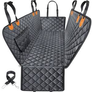 lot 4224 image: URPOWER Dog Car Seat Cover for Pets 100% Waterproof Seat Cover Hammock 600D Heavy Duty Scratch Proof Nonslip Durable Soft Back Seat Covers for Cars and SUVs