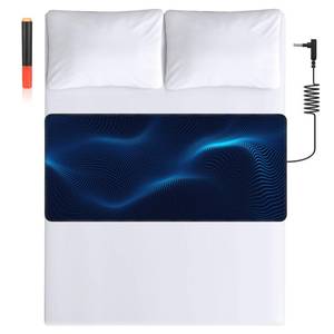 lot 4260 image: Grounding Mat for Bed,Grounding Pad for Sleeping, Improved Sleep, with grounding Test Pen and grounding Cord (Black, (76  27inch))