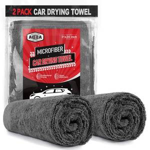 lot 4261 image: AIDEA Microfiber Towels for Cars-2PK, Large Professional Car Drying Towel, Scratch-Free & Absorbent Drying Towel for Cars, SUVs, RVs, Trucks, and Boats, 24inx 31in, Grey