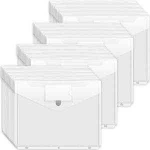 lot 4278 image: Forvencer Binder Pocket, 48 Pack Super Heavyweight Poly Binder Plastic Pocket with Tight Closure, Binder Folders Side Loading, 3 Ring Binder Pocket, Binder Dividers with Pockets, Letter Size, Clear