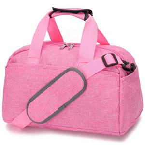 lot 4286 image: 14 inch Small Gym Bag for Women & Men, Mini Duffel Bag for Travel Sports Lightweight Carry On Bag (Rose)