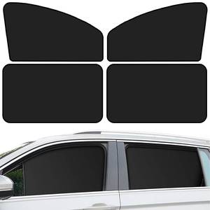lot 4306 image: QUICTO Car Window Sun Shades, Universal Interior Accessories - Double-Sided Black (4pcs)