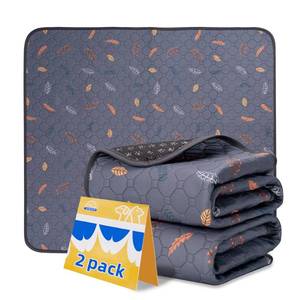 lot 4310 image: Sunheir Washable Pee Pads for Dogs , Thick Heavy Absorbency Reusable, Prevent Leakage, Waterproof , Non-Slip Pee Pads for Puppy Playpen, Crate, Whelping Box, Potty Training, Grey, 2 packs