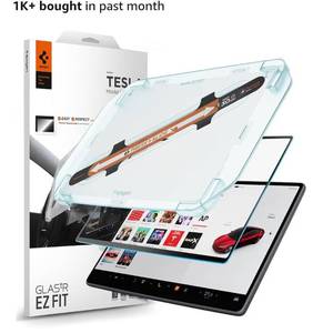 lot 4312 image: Spigen Tempered Glass Screen Protector GlasTR EZ FIT designed for Tesla Model 3 (202420252026), Model Y (2024-2025), Model Y Standard 2026 15.4 Dashboard Touchscreen - MatteAnti GlareAnti Finger Print