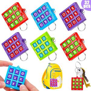lot 4319 image: 32PCS Tic Tac Toe Game Birthday Party Favors Goodie Bags Stuffers for Kids 3-5 4-8 8-12 Summer End of Year Student Gifts from Teacher Classroom Treasure Carnival Prize Box Return Gift Pinata Keychain