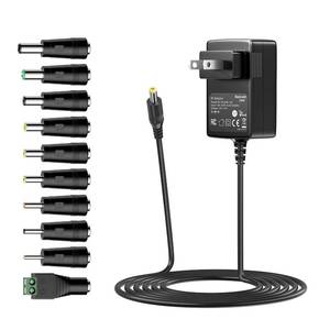 lot 4323 image: Basicvolt Universal AC Adapter 12V 2A DC Power Supply Center Positive 12 Volt 2 Amp 1.5A 1A 500ma 300ma Charger Power Cord for TV Box Tablet Speaker GPS Webcam Router Alarm Clock