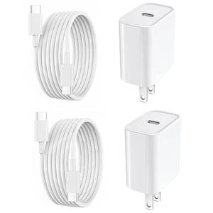 lot 4333 image: Fast Charger for iPhone 1716 Charger,2 Pack USB C Wall Charging Block with 3FT USB-C to C Fast Charging Cable Cord PD Type-C Apple Adapter for iPhone 1717 Pro1616e16 Pro Max15iPad ProAirMini