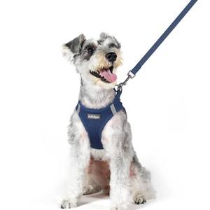 lot 4363 image: rabbitgoo Dog Harness Small Sized and Leash Set, Step in Soft Light Puppy Vest, Breathable Mesh Pet Harness, Reflective for Outdoor Safe Walking, Navy Blue XL