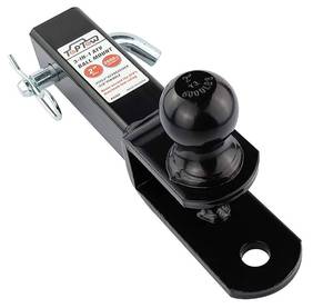 lot 4387 image: TOPTOW ATVUTV Trailer Hitch Towing Ball Mounts, 2-Inch Ball, Clevis Pin, Fits 2-Inch Receiver