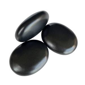 lot 4427 image: MINGJISHIYE Hot Stone Massage, 3 Piece Set Large Oval Hot Stone 3.58x2.78x1.19 inches, Basalt Home spa, Relaxation, Massage Treatment (3PCS)
