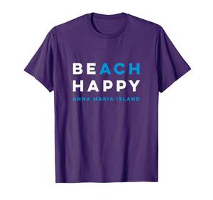lot 4444 image: Be Happy Anna Maria Island Beach Graphic T-Shirt XL