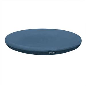 lot 4453 image: INTEX 28020E Pool Cover For 8ft Round Easy Set Pools Tie Drain Holes 12in Overhang Snug Fit