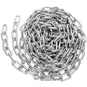 lot 4481 image: RHBLME 14 x 19.69 Ft Metal Chain, Galvanized Iron Coil Chain, Heavy Duty Chain Links Metal Decorative Chain, Camping Pet Dog Chain Hanging Chain for Swing Feeder Planters