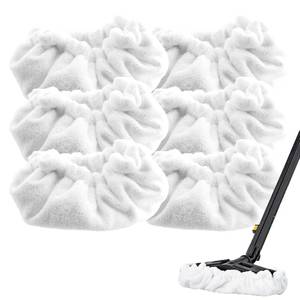 lot 4502 image: 6 Pack Rectangle Steam Mop Pads with Steam Cleaner, Large Bonnets Steam Mop Replacement Pads, Reusable Washable Universal Steam Cleaner Accessories for Multi-Surface