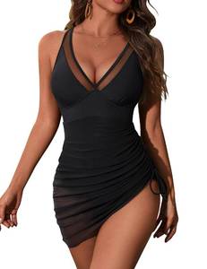 lot 4536 image: Blooming Jelly Womens Swimwear One Piece Plus Size Swimsuit Tummy Control Slimming Bathing Suits 2025 (XL, Black)