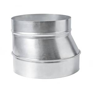 lot 4563 image: ZOWZEA 8 to 7 Inch Eccentric Duct Reducer & Increaser, Galvanized Offset Air Ducting Adapter, Round Metal Pipe Connector for Kitchen Range Hood, Bathroom Fan & Ventilation Systems
